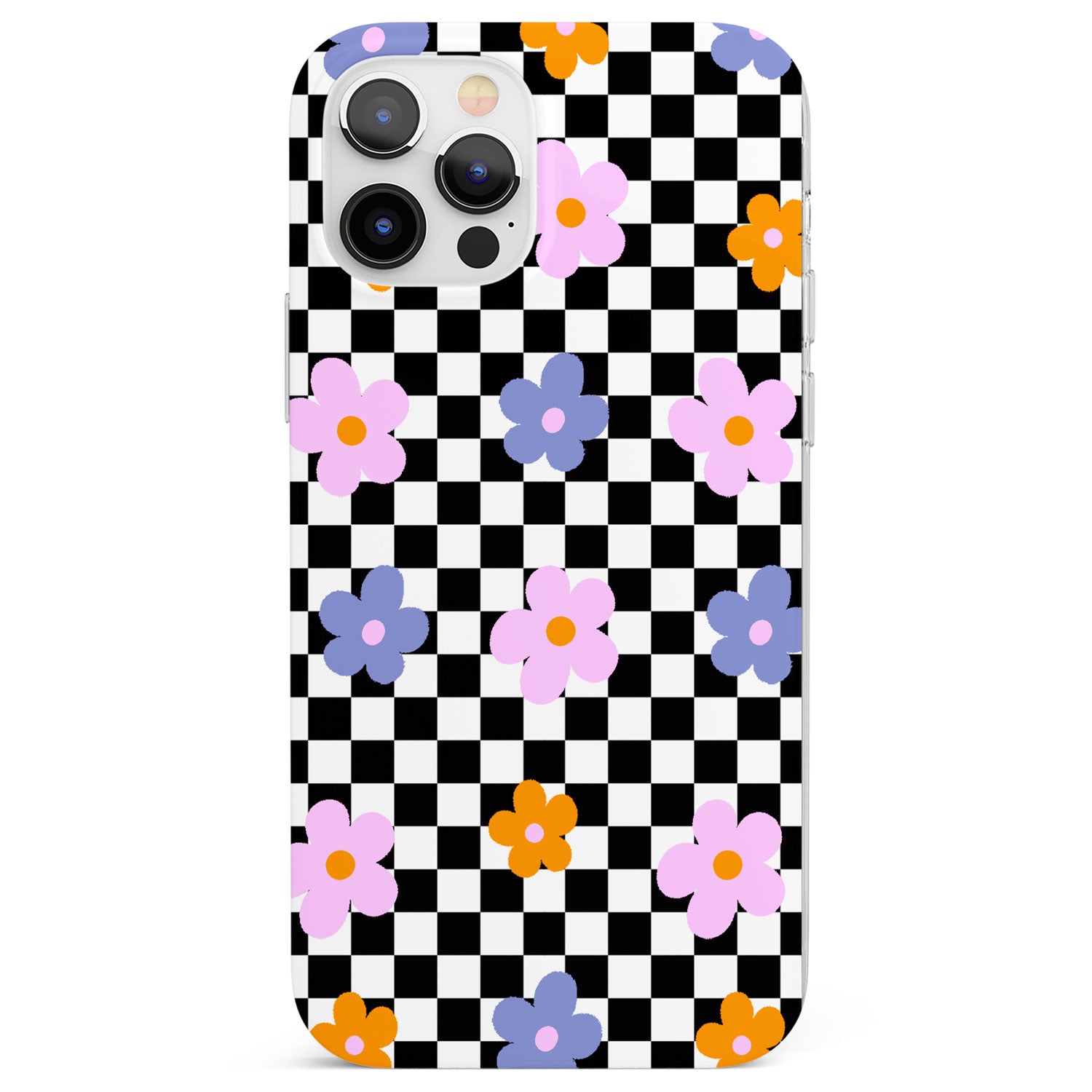 Checkered Blossom Phone Case for iPhone 12 Pro