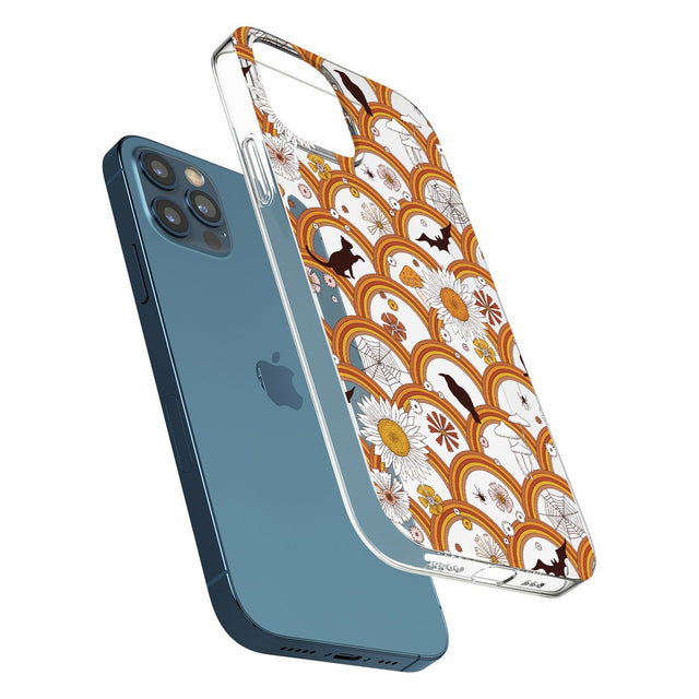 Halloween Skulls and Flowers Phone Case for iPhone 12 Pro