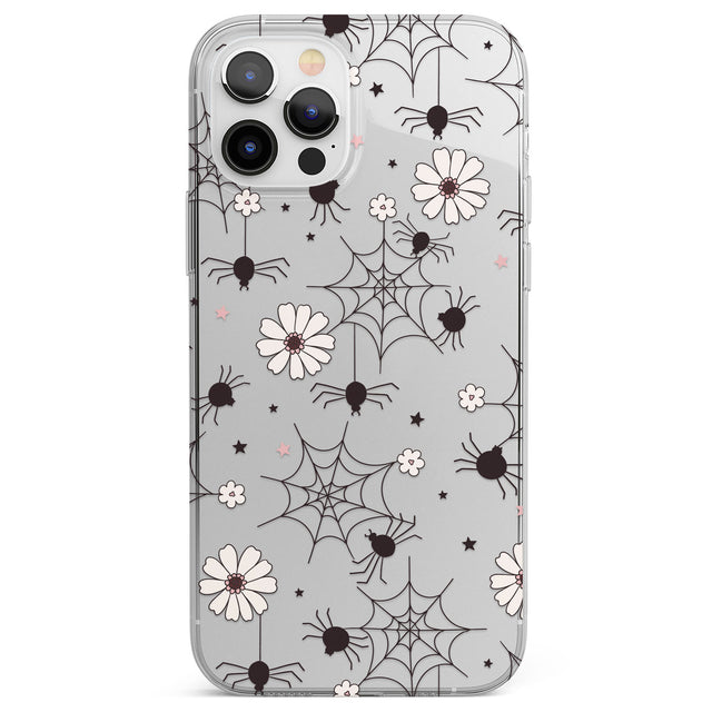 Spiders and Flowers Pattern Phone Case for iPhone 12 Pro