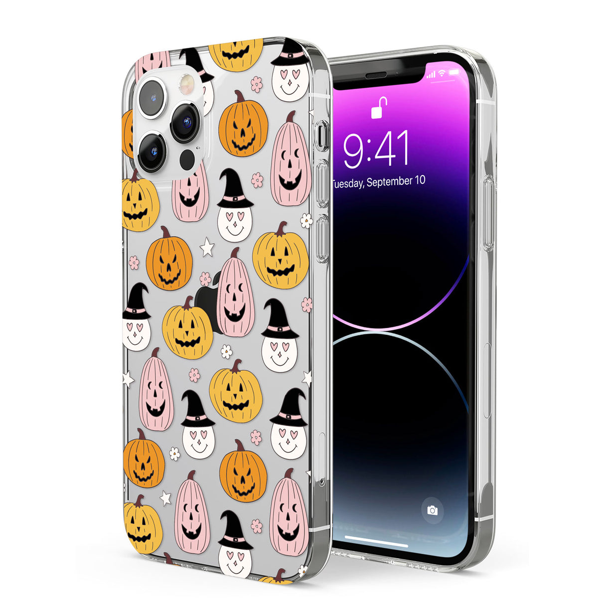 Witches and Pumpkins Pattern Phone Case for iPhone 12 Pro