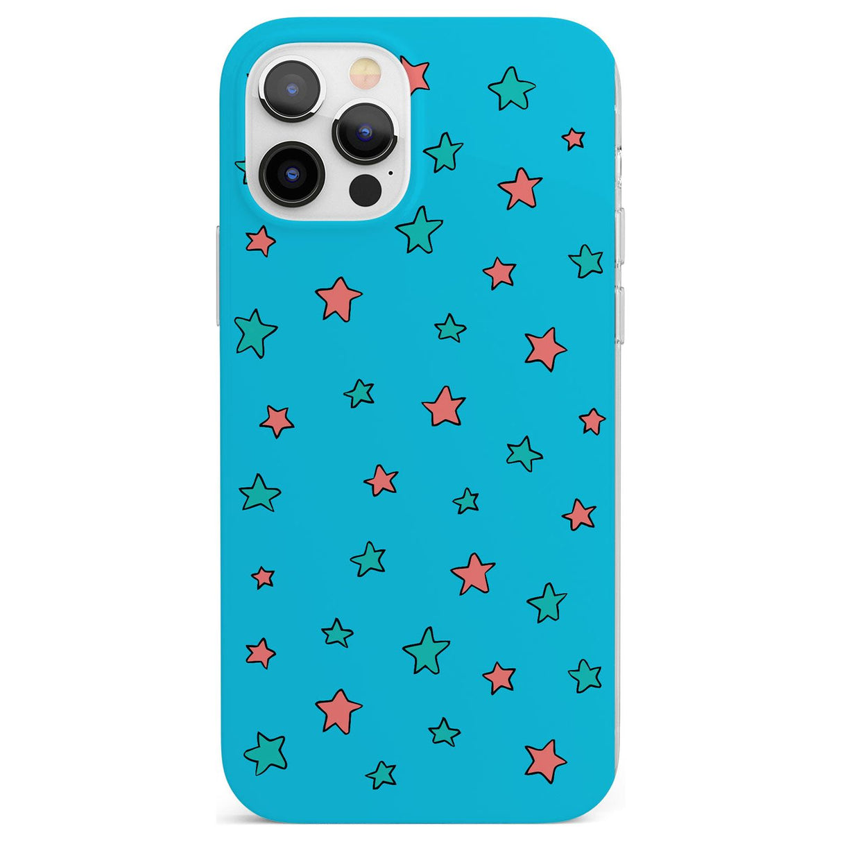 Blue Heartstopper Stars Pattern Phone Case for iPhone 12 Pro