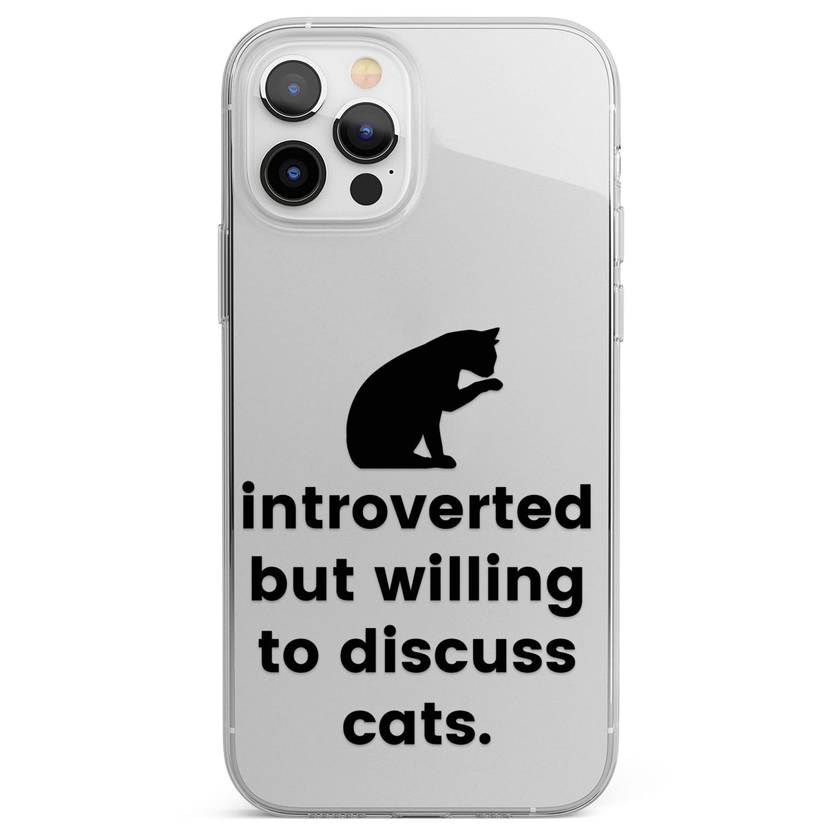 Introverted But Willing To Discuss Cats Phone Case for iPhone 12 Pro