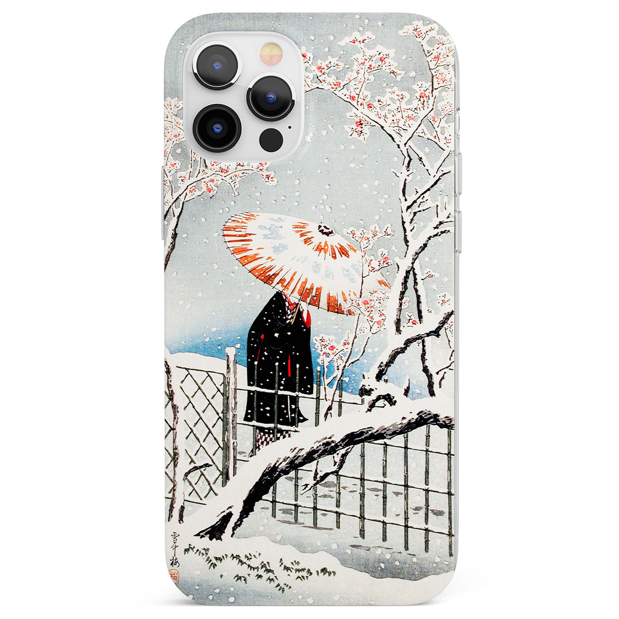 Plum Tree in Snow by Hiroaki Takahashi Phone Case for iPhone 12 Pro