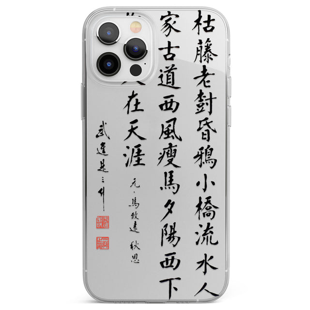 Japanese Kanji Script Phone Case for iPhone 12 Pro