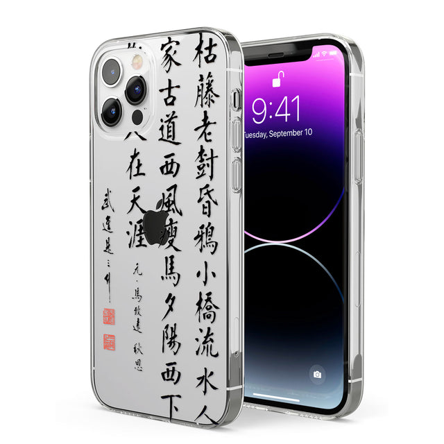 Japanese Kanji Script Phone Case for iPhone 12 Pro