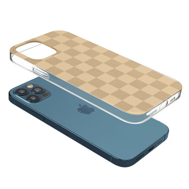 BEIGE CHECKERED Phone Case for iPhone 12 Pro