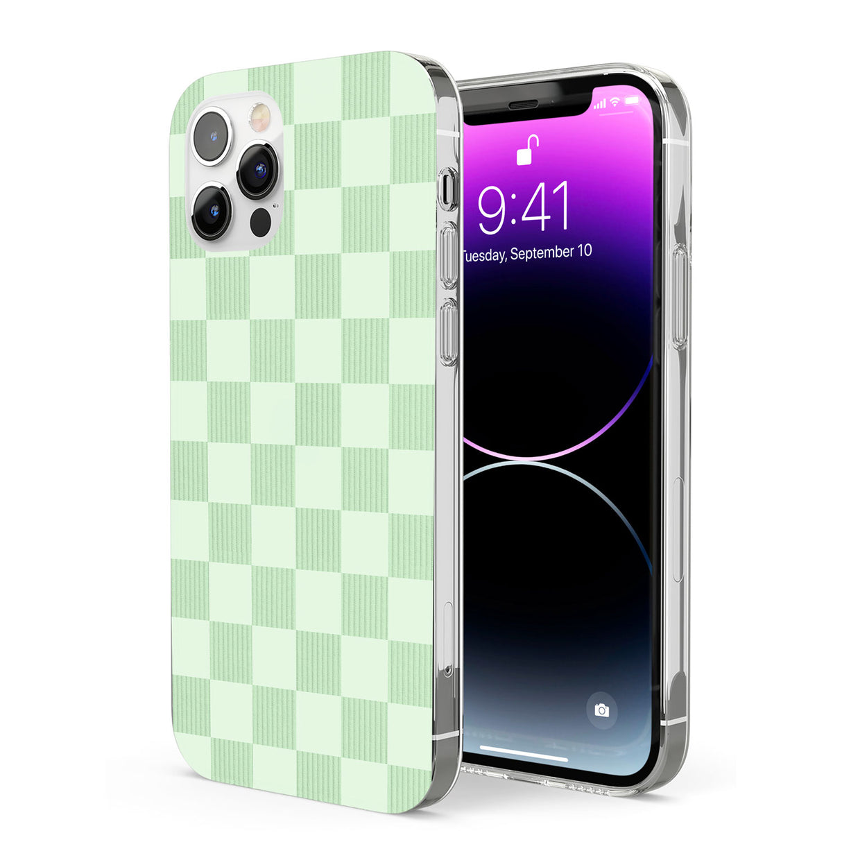 SEAFOAM CHECKERED Phone Case for iPhone 12 Pro