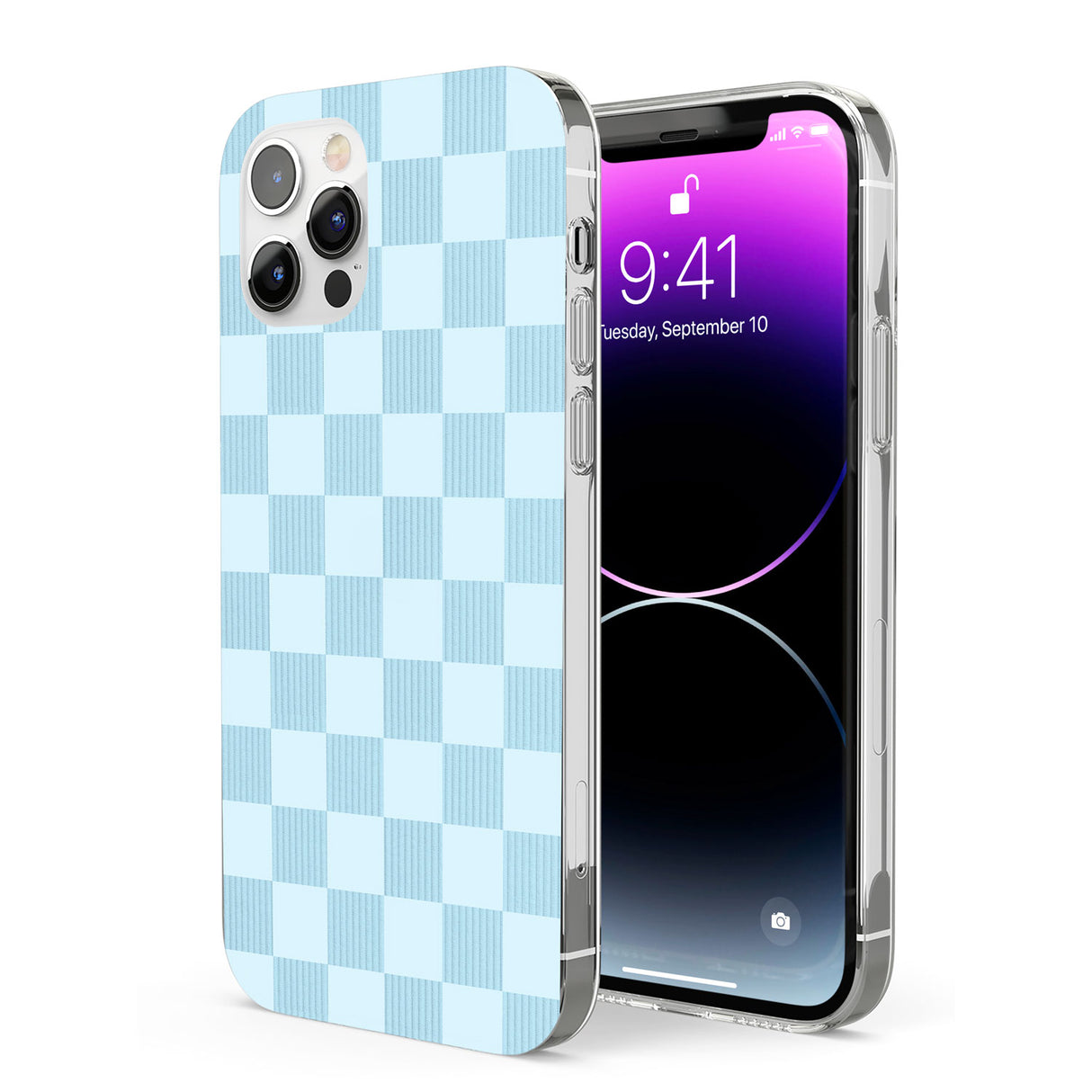SKYBLUE CHECKERED Phone Case for iPhone 12 Pro