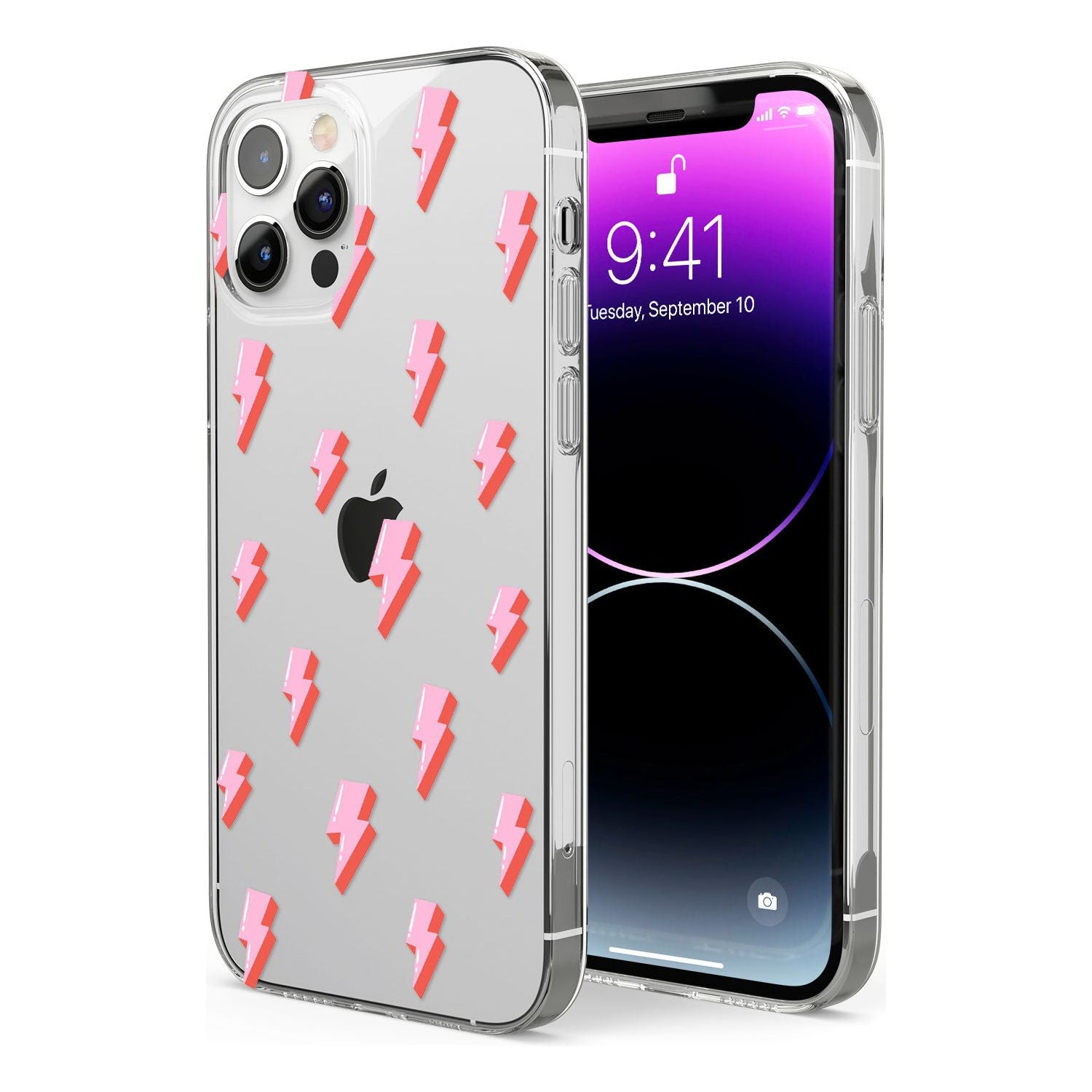 Pink Bolt Pattern Phone Case for iPhone 12 Pro