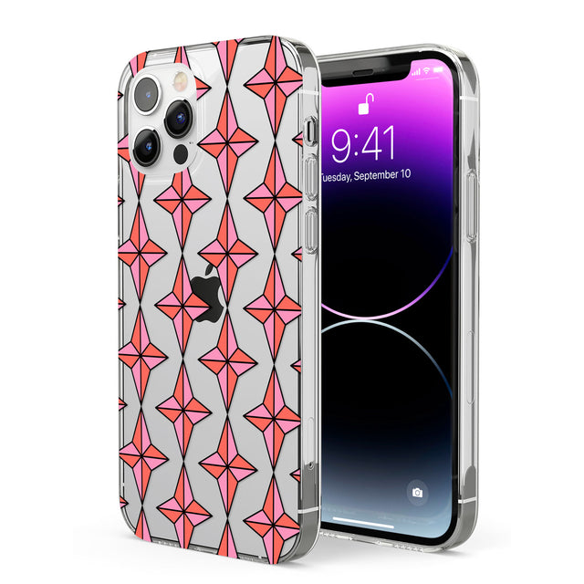 Rose Stars Pattern (Clear) Phone Case for iPhone 12 Pro
