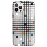 Earthtone Clear Geometric Grid Phone Case for iPhone 12 Pro