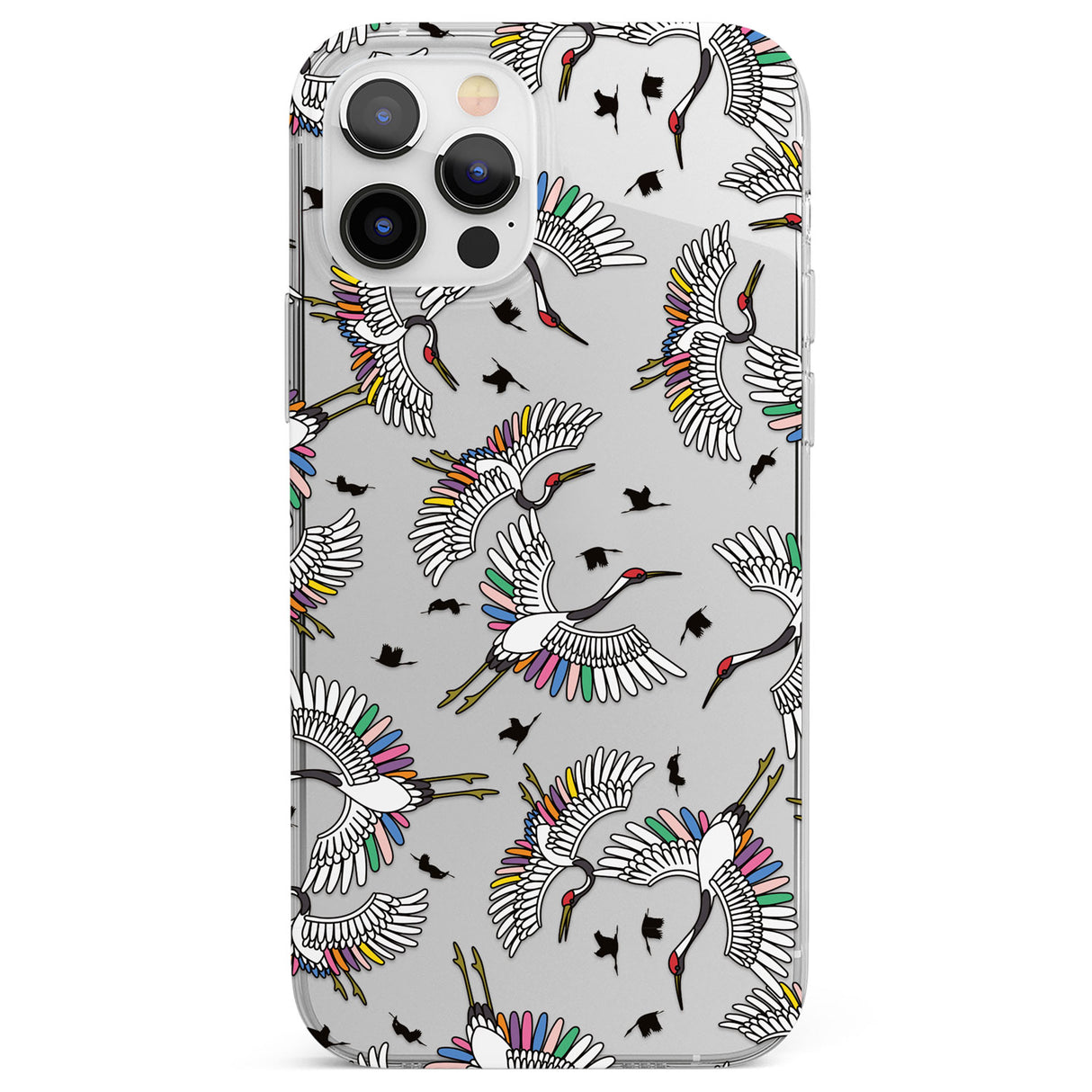 Colourful Crane Pattern Phone Case for iPhone 12 Pro