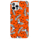 Colourful Crane Pattern (Orange) Phone Case for iPhone 12 Pro