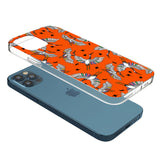 Colourful Crane Pattern (Orange) Phone Case for iPhone 12 Pro