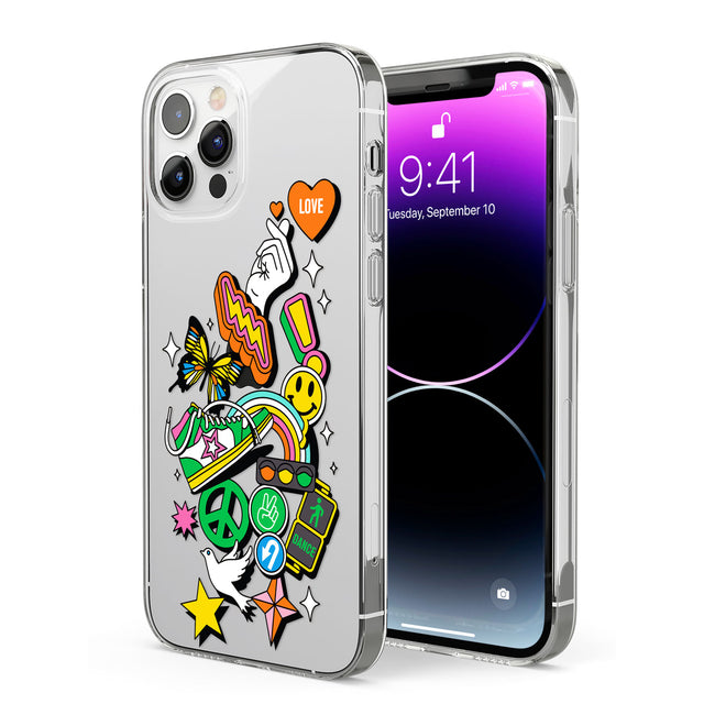 Nostalgic Sticker Collage Phone Case for iPhone 12 Pro