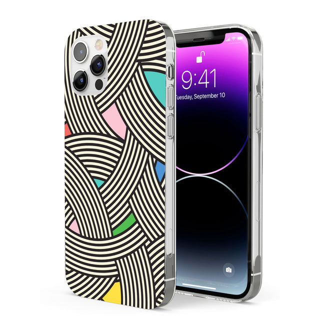 Multicolour Optic Waves Phone Case for iPhone 12 Pro