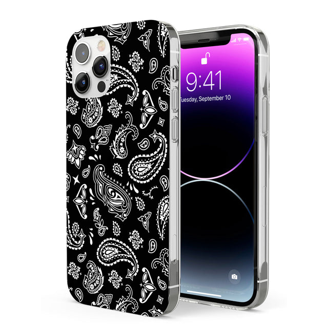 Black Bandana Phone Case for iPhone 12 Pro