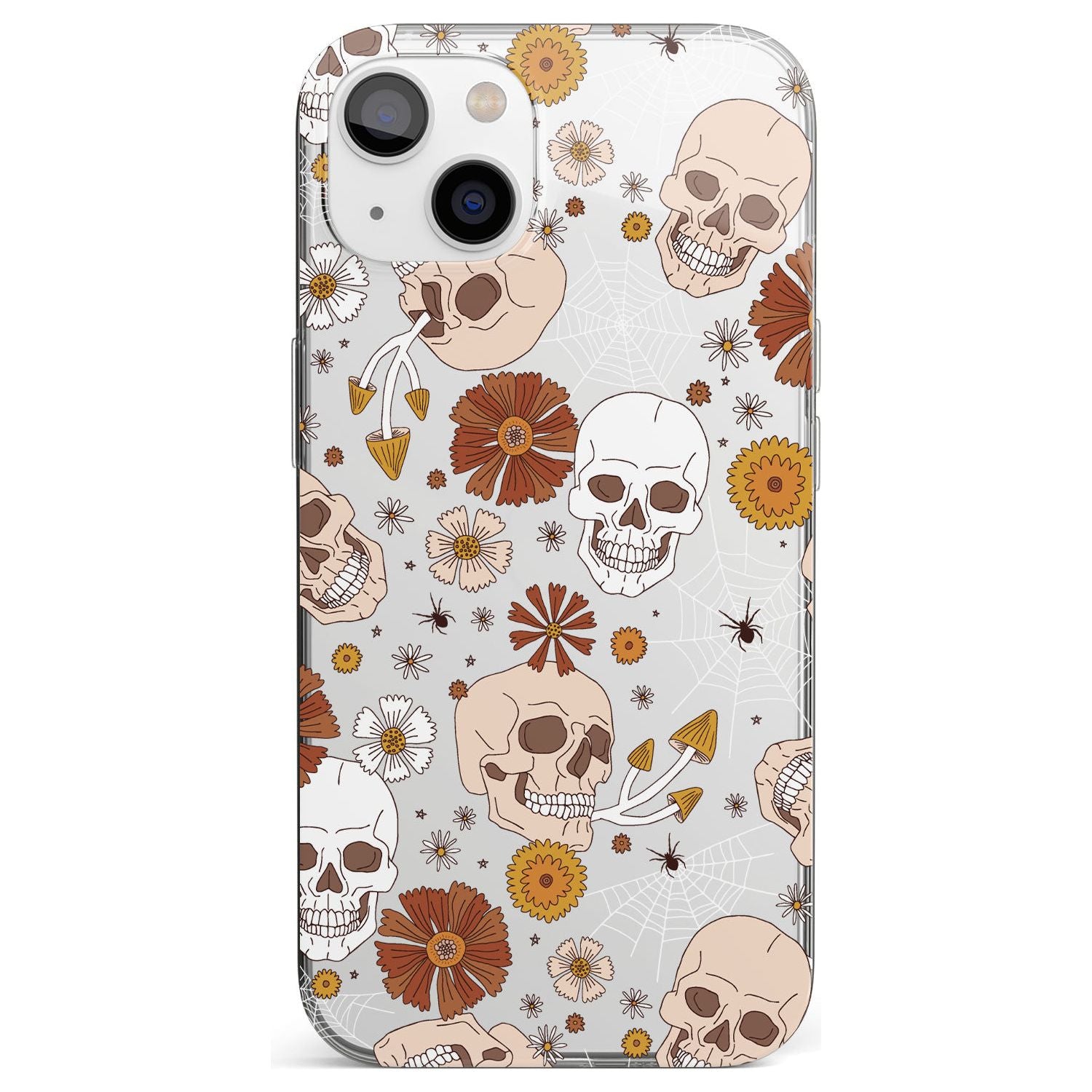 Halloween Skulls and FlowersPhone Case for iPhone 13 Mini