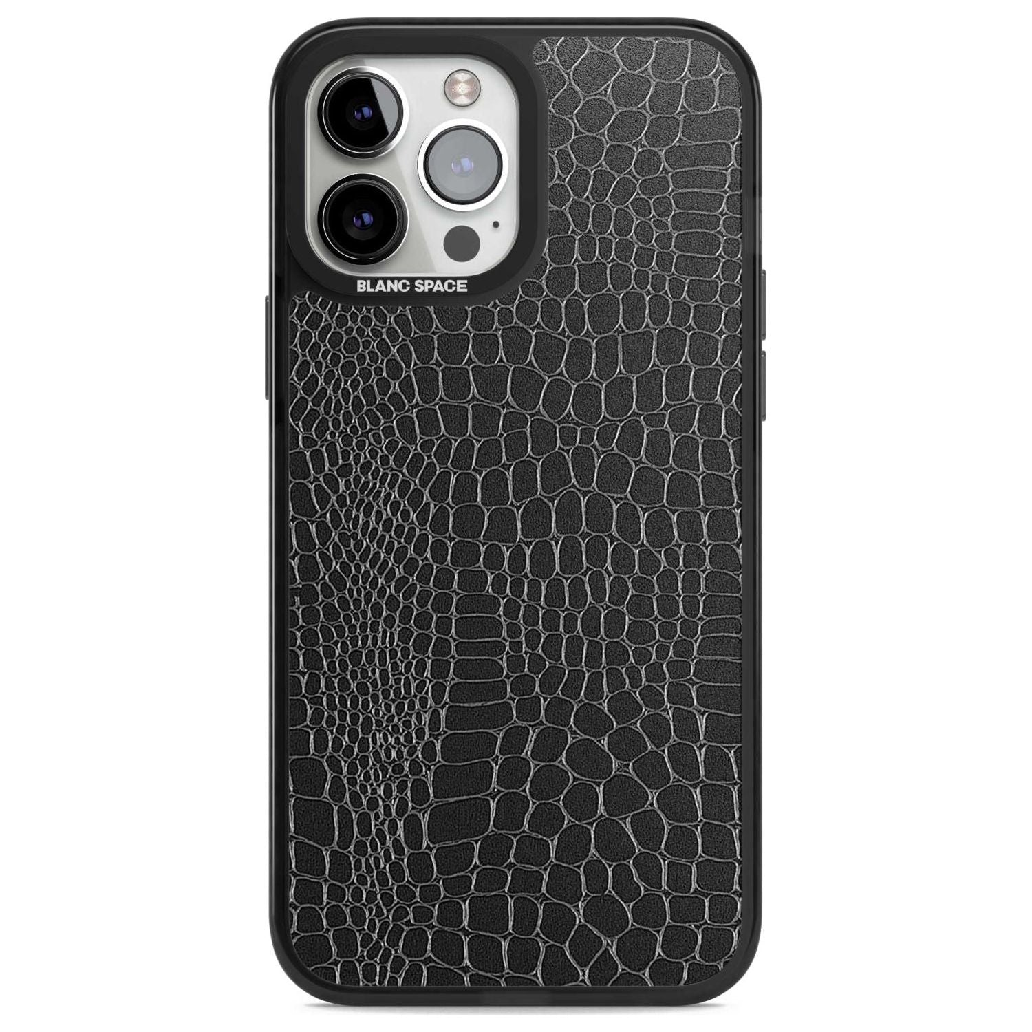 Black Snakeskin Phone Case iPhone 13 Pro Max / Magsafe Black Impact Case Blanc Space
