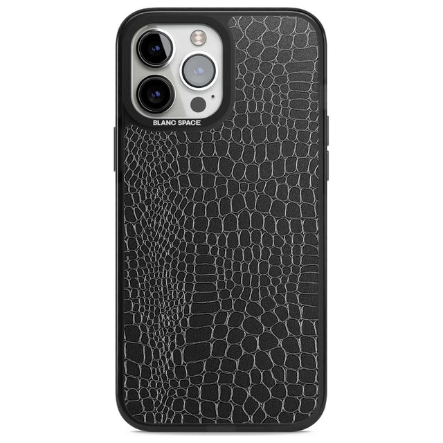 Black Snakeskin Phone Case iPhone 13 Pro Max / Magsafe Black Impact Case Blanc Space