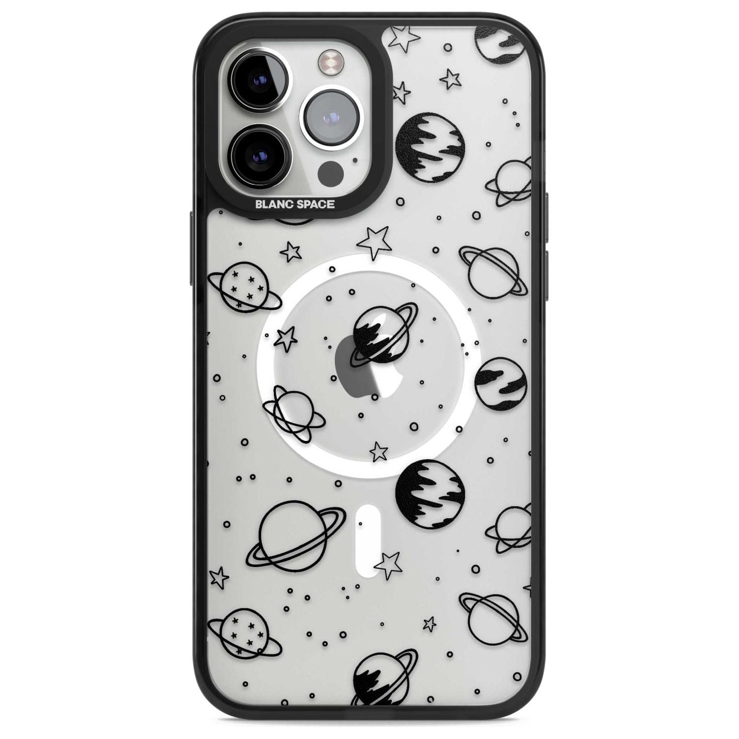 Cosmic Outer Space Design Black on Clear