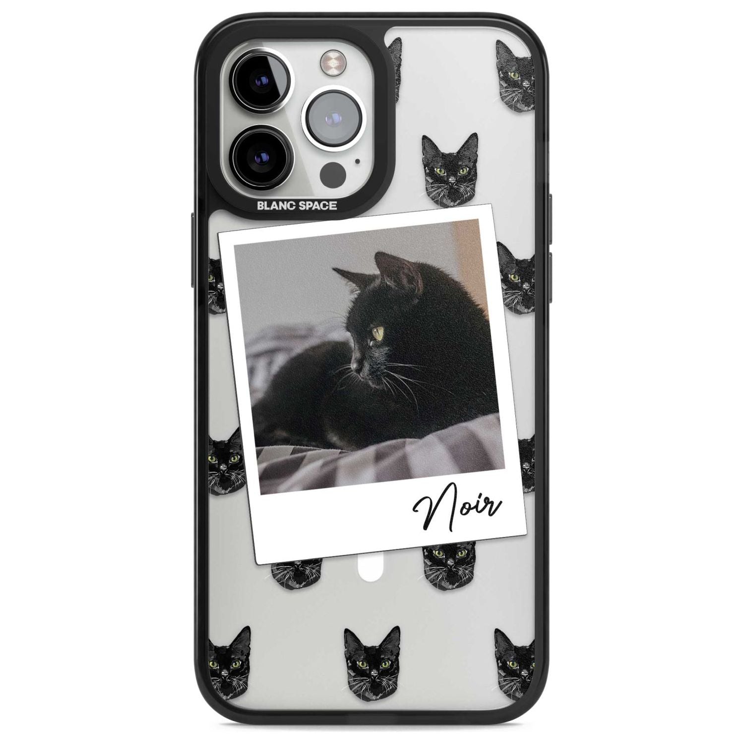 Personalised Bombay Cat Photo Custom Phone Case iPhone 13 Pro Max / Magsafe Black Impact Case Blanc Space
