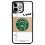 Personalised Coffee Cup Custom Phone Case iPhone 13 Pro Max / Magsafe Black Impact Case Blanc Space