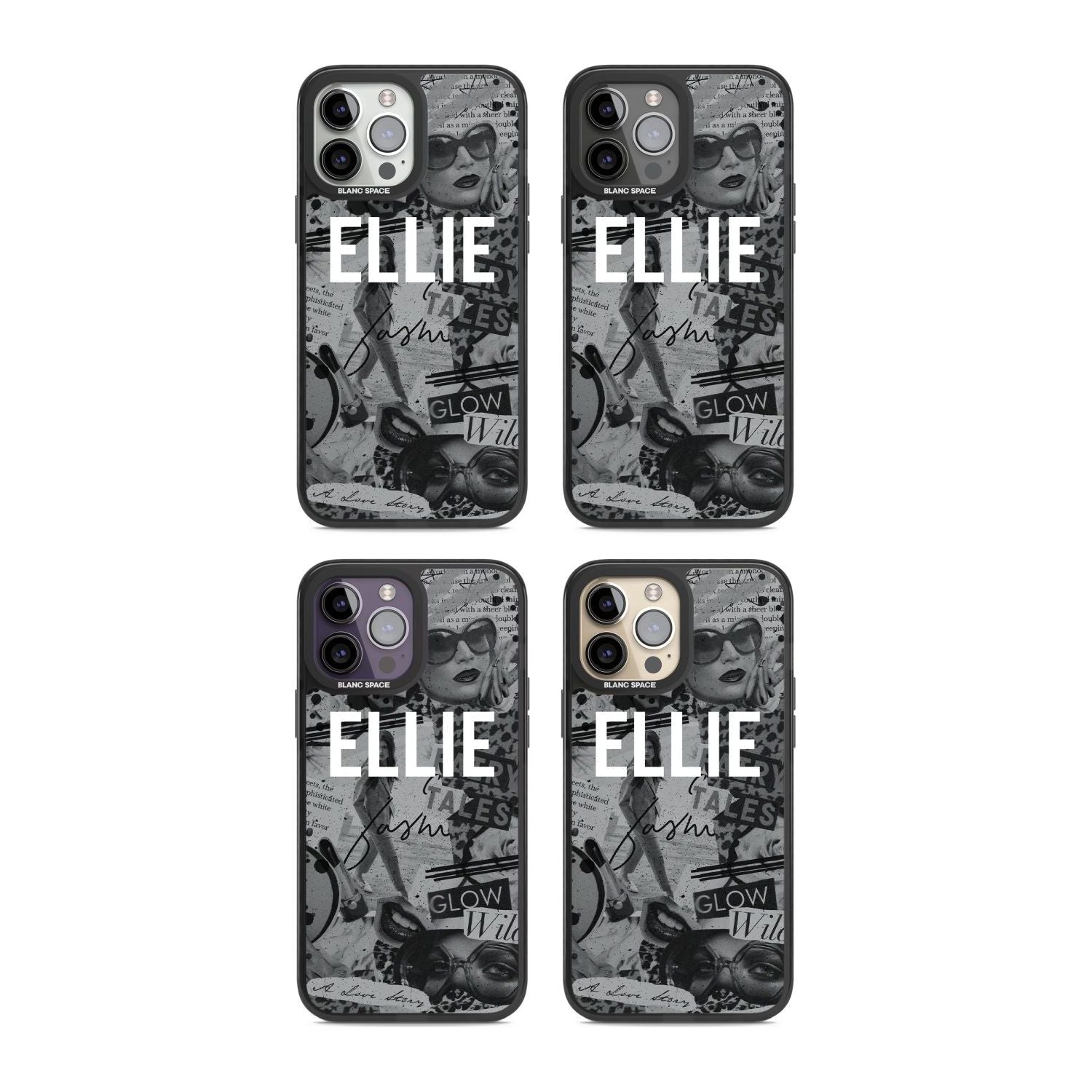Personalised Grey Scale Fashion Collage