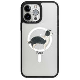 Personalised Border Collie Custom Phone Case iPhone 13 Pro Max / Magsafe Black Impact Case Blanc Space