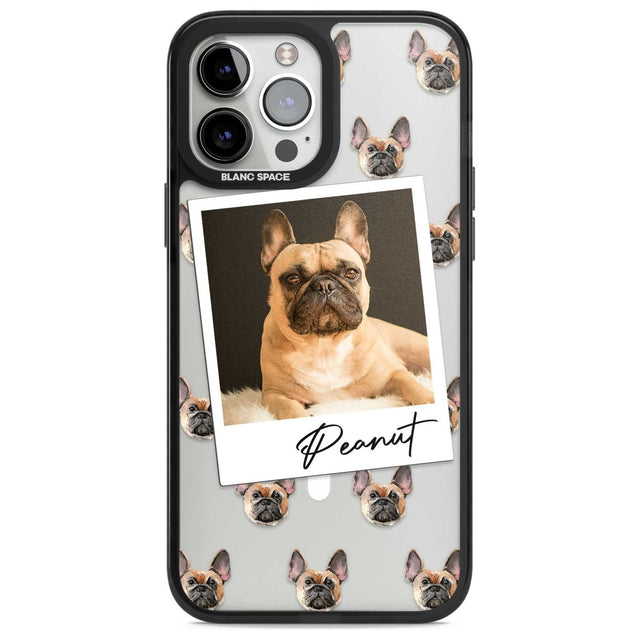 Personalised French Bulldog, Tan - Dog Photo Custom Phone Case iPhone 13 Pro Max / Magsafe Black Impact Case Blanc Space