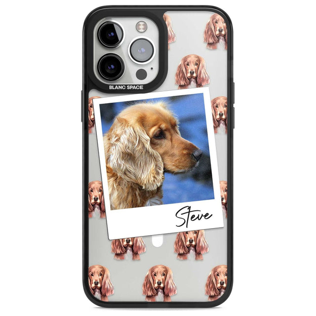 Personalised Cocker Spaniel - Dog Photo Custom Phone Case iPhone 13 Pro Max / Magsafe Black Impact Case Blanc Space