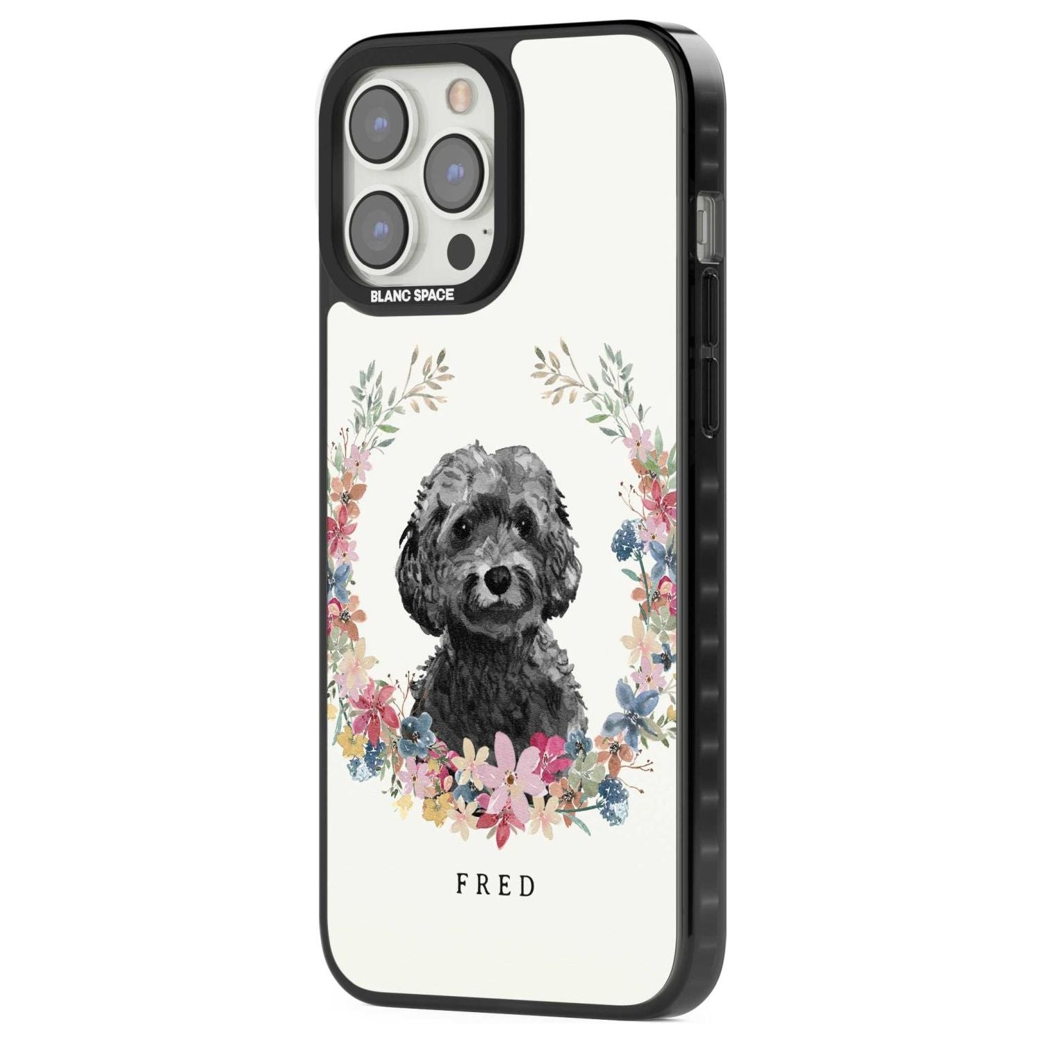 Personalised Black Cockapoo - Watercolour Dog Portrait