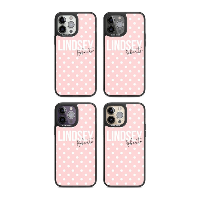 Personalised Pink Polka Custom Phone Case iPhone 15 Pro Max / Black Impact Case,iPhone 15 Plus / Black Impact Case,iPhone 15 Pro / Black Impact Case,iPhone 15 / Black Impact Case,iPhone 15 Pro Max / Impact Case,iPhone 15 Plus / Impact Case,iPhone 15 Pro / Impact Case,iPhone 15 / Impact Case,iPhone 15 Pro Max / Magsafe Black Impact Case,iPhone 15 Plus / Magsafe Black Impact Case,iPhone 15 Pro / Magsafe Black Impact Case,iPhone 15 / Magsafe Black Impact Case,iPhone 14 Pro Max / Black Impact Case,iPhone 14 Plu