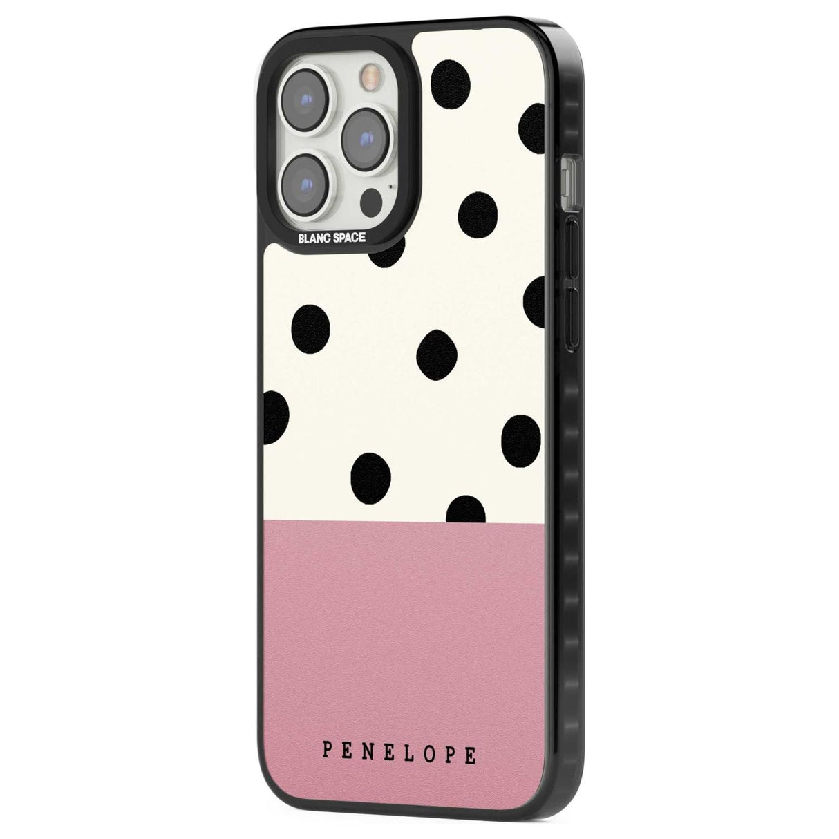 Personalised Pink Border Polka Dot Custom Phone Case iPhone 15 Pro Max / Black Impact Case,iPhone 15 Plus / Black Impact Case,iPhone 15 Pro / Black Impact Case,iPhone 15 / Black Impact Case,iPhone 15 Pro Max / Impact Case,iPhone 15 Plus / Impact Case,iPhone 15 Pro / Impact Case,iPhone 15 / Impact Case,iPhone 15 Pro Max / Magsafe Black Impact Case,iPhone 15 Plus / Magsafe Black Impact Case,iPhone 15 Pro / Magsafe Black Impact Case,iPhone 15 / Magsafe Black Impact Case,iPhone 14 Pro Max / Black Impact Case,iP