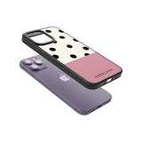 Personalised Pink Border Polka Dot Custom Phone Case iPhone 15 Pro Max / Black Impact Case,iPhone 15 Plus / Black Impact Case,iPhone 15 Pro / Black Impact Case,iPhone 15 / Black Impact Case,iPhone 15 Pro Max / Impact Case,iPhone 15 Plus / Impact Case,iPhone 15 Pro / Impact Case,iPhone 15 / Impact Case,iPhone 15 Pro Max / Magsafe Black Impact Case,iPhone 15 Plus / Magsafe Black Impact Case,iPhone 15 Pro / Magsafe Black Impact Case,iPhone 15 / Magsafe Black Impact Case,iPhone 14 Pro Max / Black Impact Case,iP