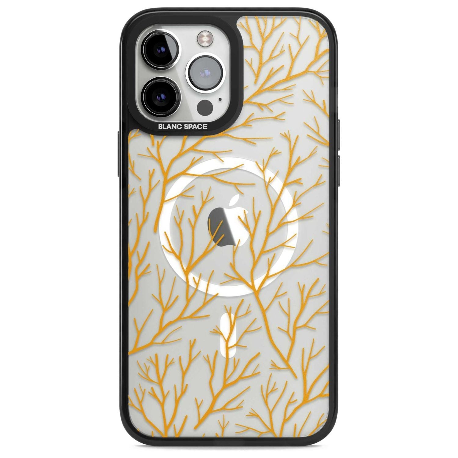 Personalised Bramble Branches Pattern Custom Phone Case iPhone 13 Pro Max / Magsafe Black Impact Case Blanc Space