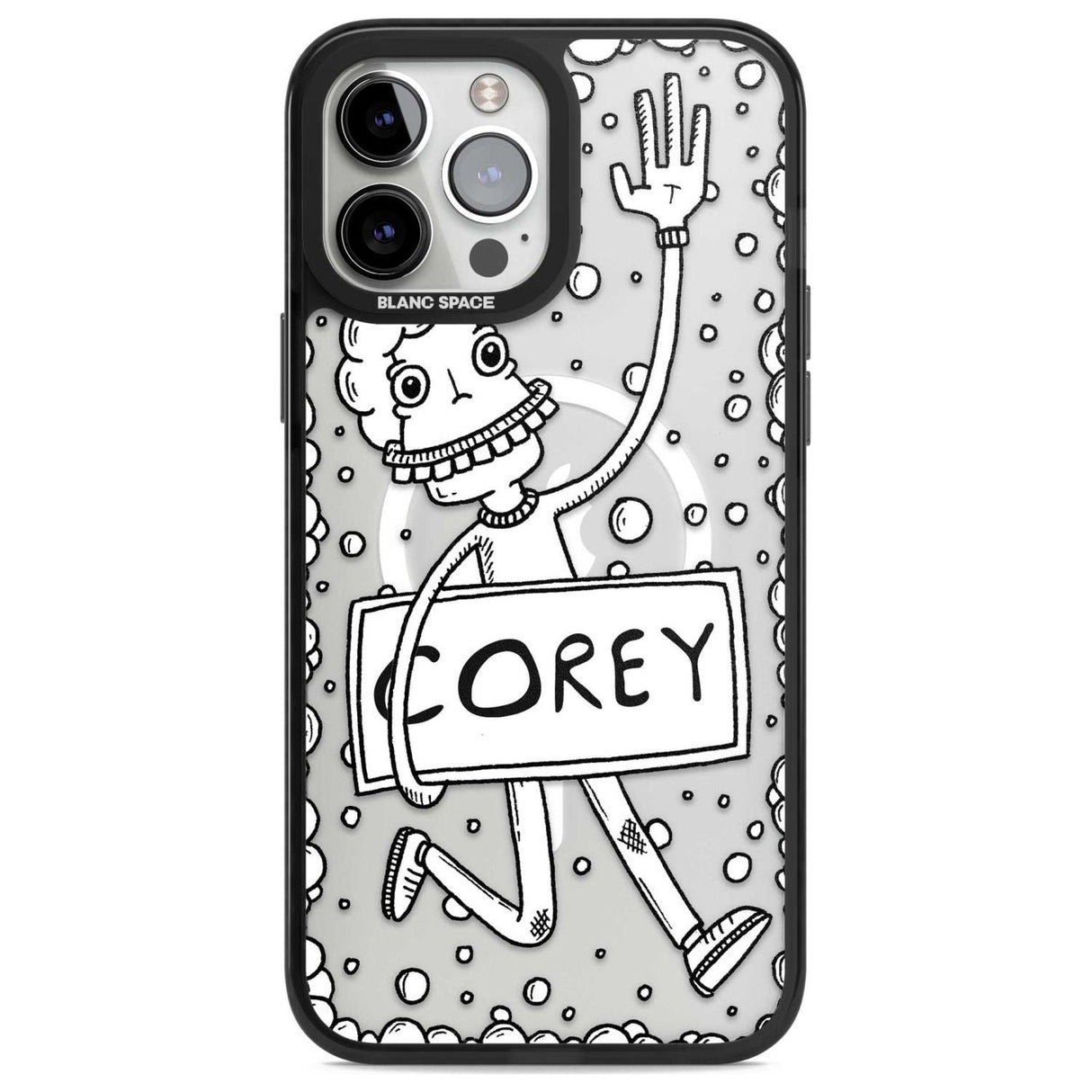 Personalised Banner Boy Custom Phone Case iPhone 13 Pro Max / Magsafe Black Impact Case Blanc Space