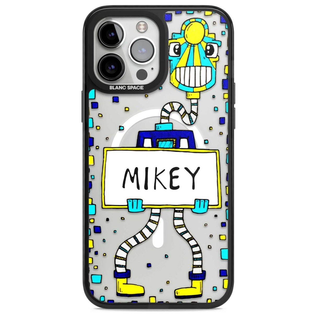 Personalised Tubes Guy Custom Phone Case iPhone 13 Pro Max / Magsafe Black Impact Case Blanc Space