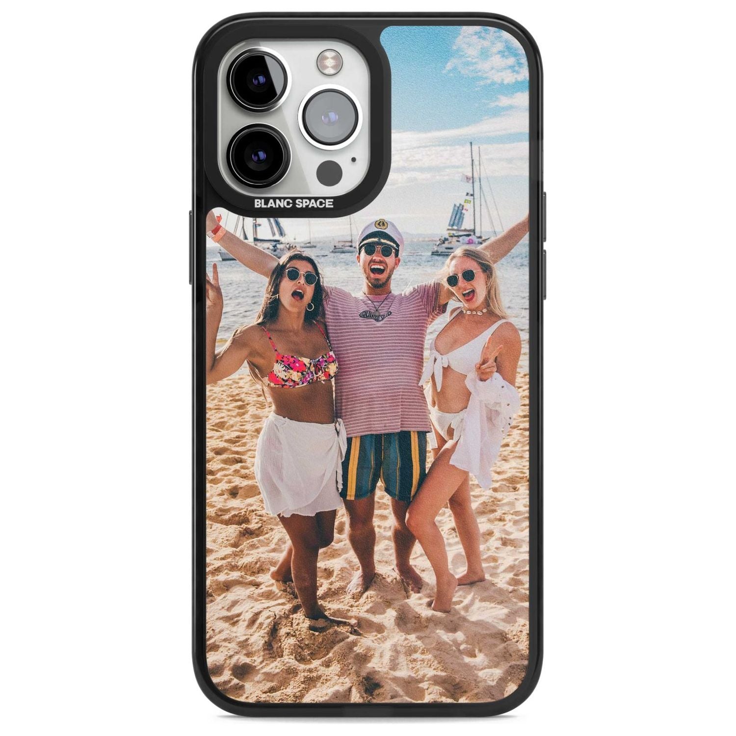 Personalised Photo Custom Phone Case iPhone 13 Pro Max / Magsafe Black Impact Case Blanc Space