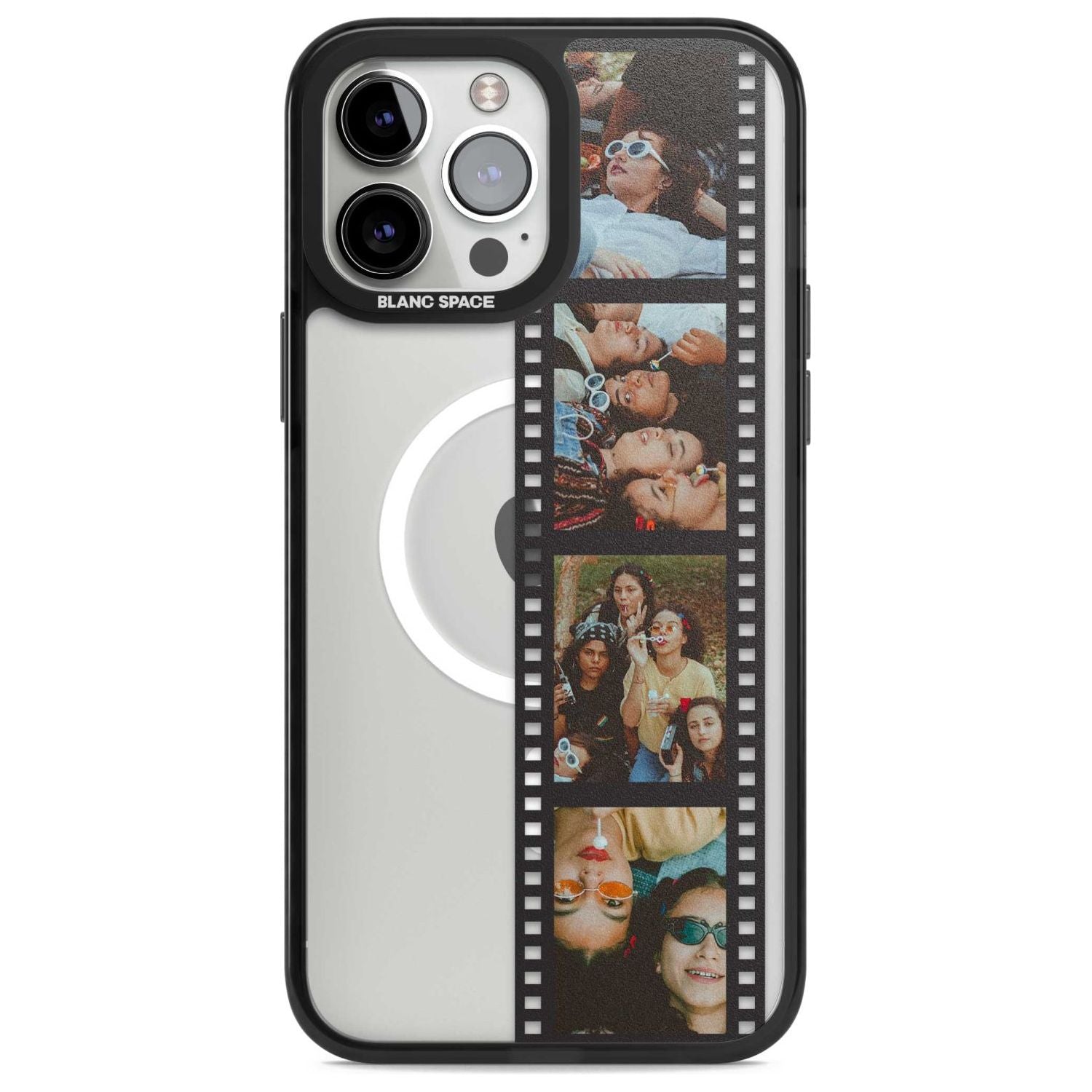 Personalised Instant Camera Photo iPhone Case Custom Phone Case iPhone 13 Pro Max / Magsafe Black Impact Case Blanc Space