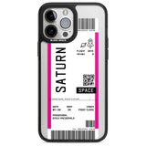 Personalised Saturn Space Travel Ticket Custom Phone Case iPhone 13 Pro Max / Magsafe Black Impact Case Blanc Space