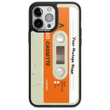 Personalised Classic Cassette Custom Phone Case iPhone 13 Pro Max / Magsafe Black Impact Case Blanc Space