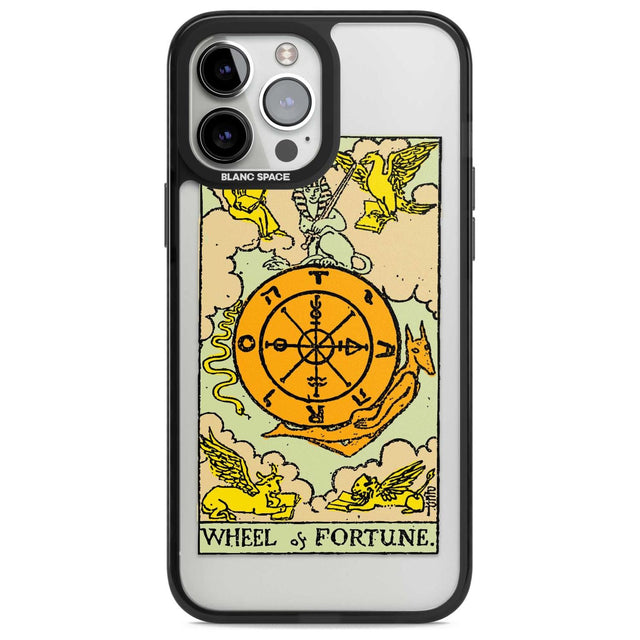 Personalised Wheel of Fortune Tarot Card - Colour Phone Case iPhone 13 Pro Max / Magsafe Black Impact Case Blanc Space