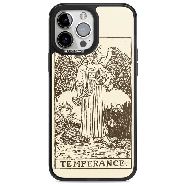 Personalised Temperance Tarot Card - Solid Cream Custom Phone Case iPhone 13 Pro Max / Magsafe Black Impact Case Blanc Space