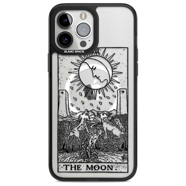 Personalised The Moon Tarot Card - Transparent Custom Phone Case iPhone 13 Pro Max / Magsafe Black Impact Case Blanc Space