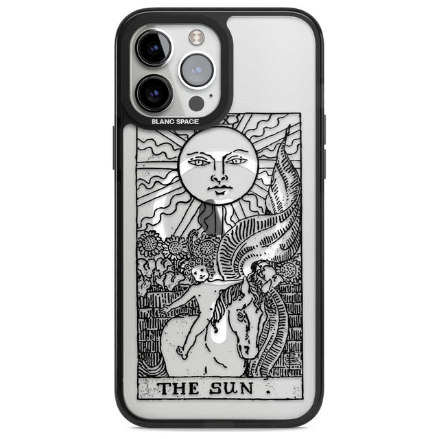Personalised The Sun Tarot Card - Transparent Custom Phone Case iPhone 13 Pro Max / Magsafe Black Impact Case Blanc Space