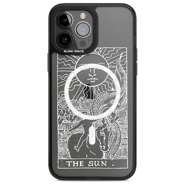Personalised The Sun Tarot Card - White Transparent Custom Phone Case iPhone 13 Pro Max / Magsafe Black Impact Case Blanc Space