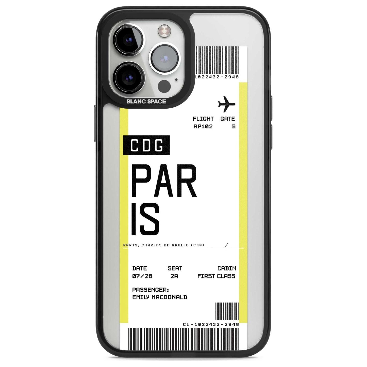 Personalised Paris Boarding Pass