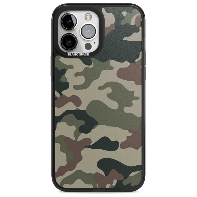 Green and Brown Camo Phone Case iPhone 13 Pro Max / Magsafe Black Impact Case Blanc Space