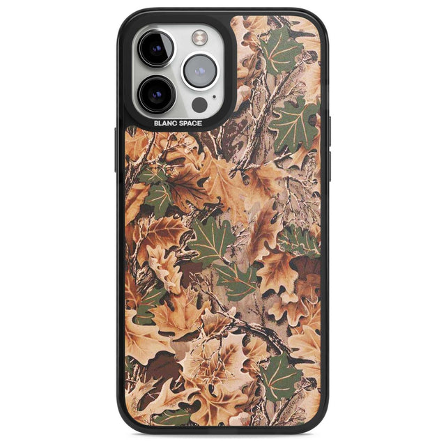 Leaves Camo Phone Case iPhone 13 Pro Max / Magsafe Black Impact Case Blanc Space